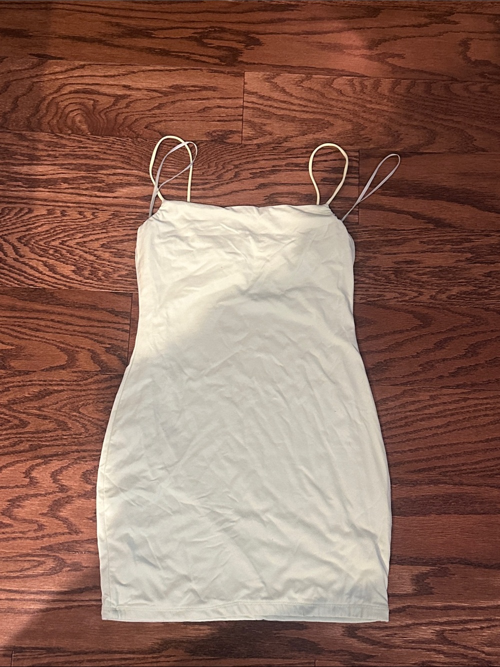 Simple lime green Spaghetti Strap Bodycon Dress